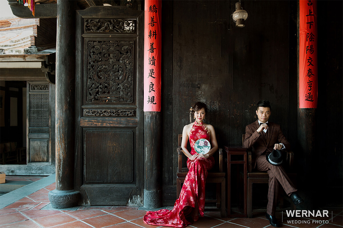 中國風婚紗,台北婚紗景點,台北婚紗外拍景點,中式婚紗,林安泰古厝