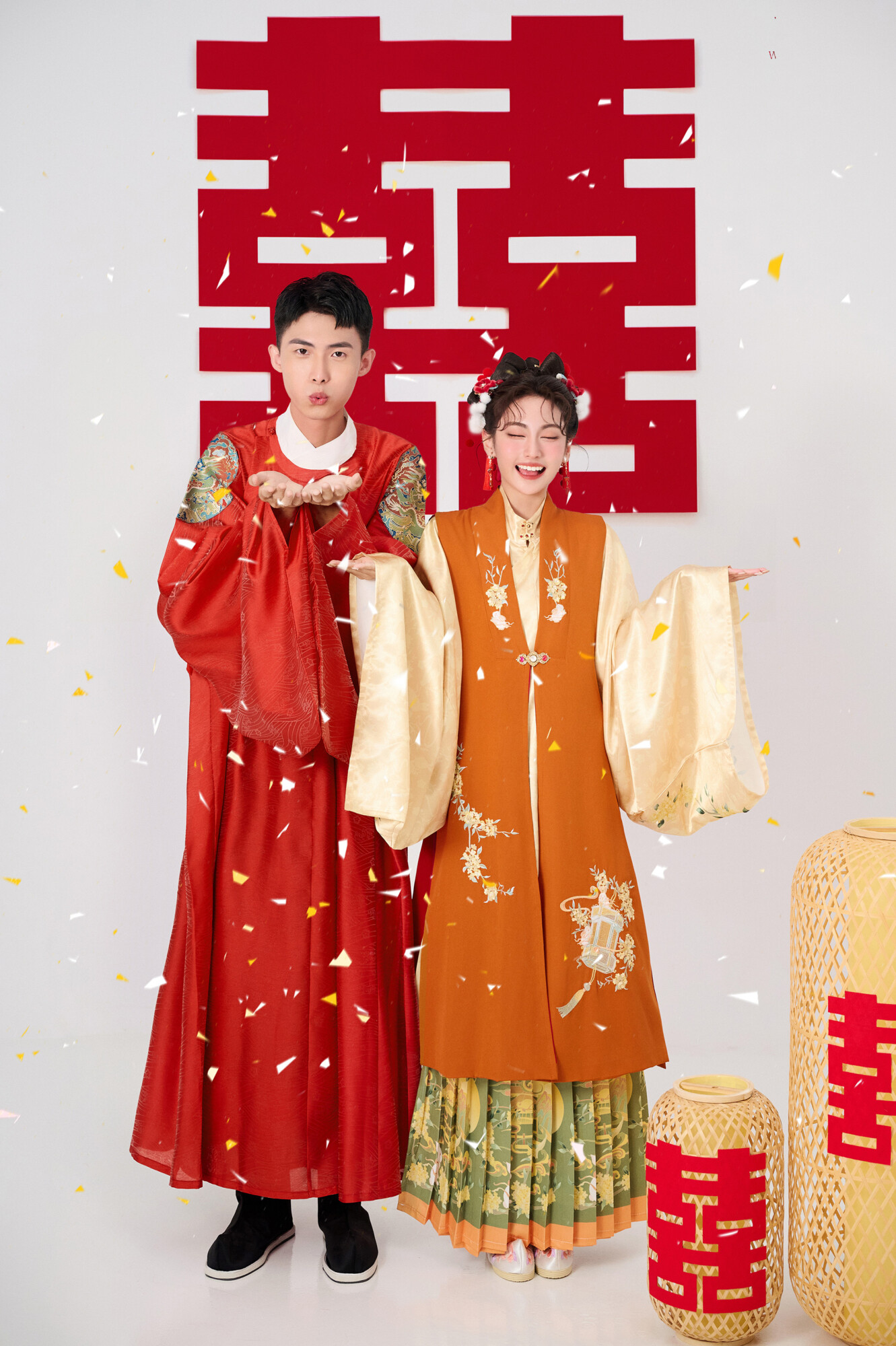 中式婚紗照,桃園婚紗推薦,執子花攝影棚