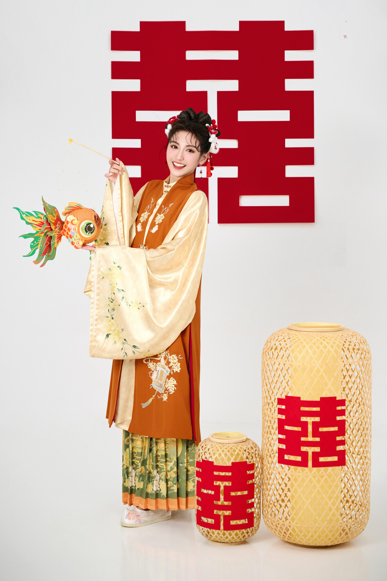 中式婚紗照,桃園婚紗推薦,執子花攝影棚